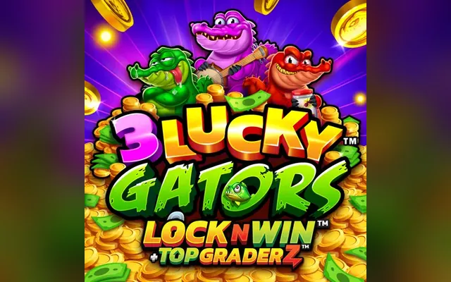 3 Lucky Gators slot by Pear Fiction Studios