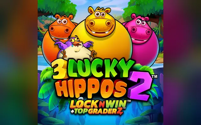 3 Lucky Hippos 2 slot by Pear Fiction Studios