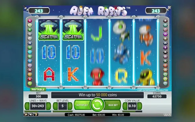 Alien Robots slot by NetEnt