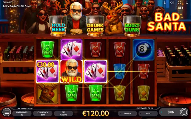 Bad Santa slot by Endorphina