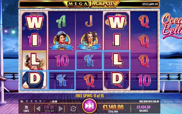 Ocean Belles MegaJackpots slot by IGT
