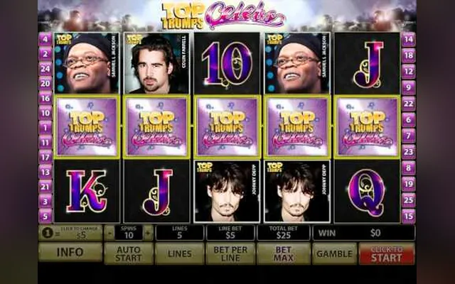 Playtech의 Top Trumps Celebs 슬롯